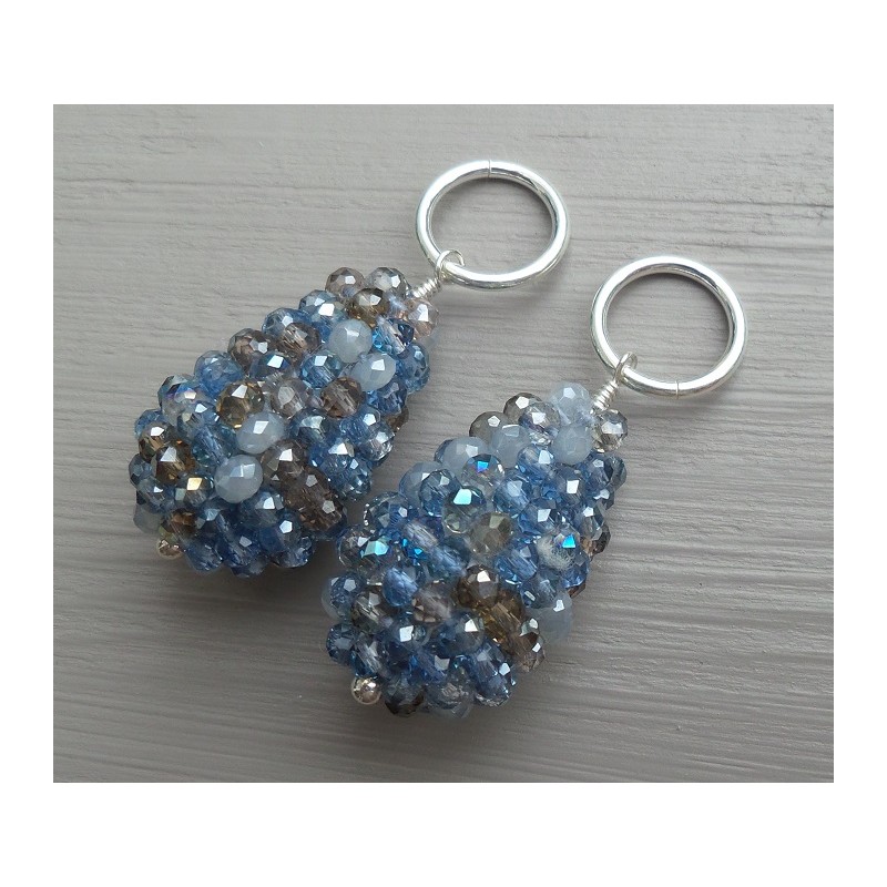 Creool hanger set met druppel van kristallen