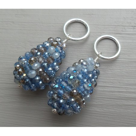 Creool hanger set met druppel van kristallen