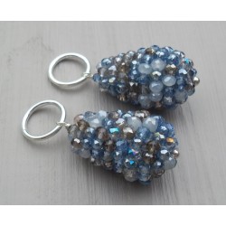 Creool hanger set met druppel van kristallen
