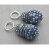Creool hanger set met druppel van kristallen