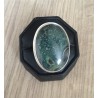 Zilveren edelsteen ring ovale Kambaba Japis ring maat 17.3 mm