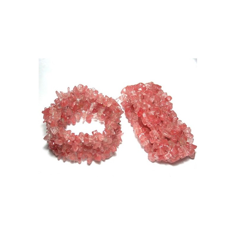 Brede splitarmband met Cherry Quartz
