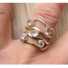 Zilveren edelsteen ring met vijf Maansteentjes maat 17 mm