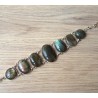 Zilveren edelsteen armband ovale en ronde Labradoriet