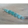Zilveren edelsteen armband met Amazoniet schakels