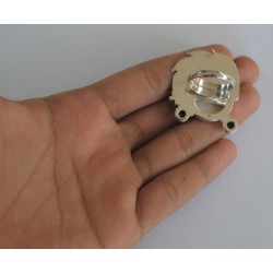 Zilveren ring met gezicht en zwarte Onyx stenen