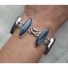 Zilveren armband gezet met marquise Kyaniet schakels