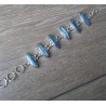 Zilveren armband gezet met marquise Kyaniet schakels