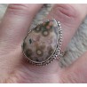 Zilveren ring Oceaan Jaspis gezet in bewerkte setting 19.3 mm