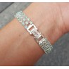 Zilveren armband gezet met drie rijen Apatiet