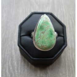 Zilveren ring gezet met Varisciet ring maat 18 mm
