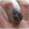 Zilveren ring met Turitella gezet in bewerkte setting 19 mm