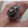 Zilveren ring met Turitella gezet in bewerkte setting 19 mm
