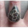 Zilveren ring met Turitella gezet in bewerkte setting 19 mm