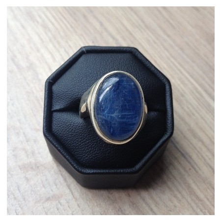 Zilveren edelsteen ring met Kyaniet ring maat 17.5 mm