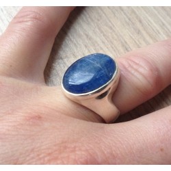 Zilveren edelsteen ring met Kyaniet ring maat 17.5 mm