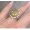 Zilveren ring met ovale goude Rutielkwarts maat 17.7 mm