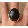 Zilveren ring met grote zwarte Onyx ring maat 17.7 mm