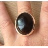Zilveren ring met grote zwarte Onyx ring maat 17.7 mm