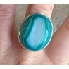 Zilveren edelsteen ring met druzy Agaat ring maat 19 mm
