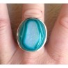 Zilveren edelsteen ring met druzy Agaat ring maat 19 mm