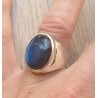 Zilveren edelsteen ring met Labradoriet ring maat 17.3 mm