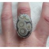 Zilveren ring met Laguna Lace Agaat in bewerkte setting 19 mm