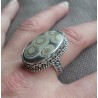 Zilveren ring met Laguna Lace Agaat in bewerkte setting 19 mm