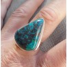 Zilveren ring gezet met Azuriet ring maat 18 mm