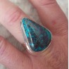 Zilveren ring gezet met Azuriet ring maat 18 mm