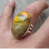 Zilveren ring met ovale Eclipse steen ring maat 16.5 mm