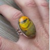 Zilveren ring met ovale Eclipse steen ring maat 16.5 mm