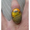 Zilveren ring met ovale Eclipse steen ring maat 16.5 mm