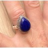 Zilveren ring gezet met Lapis Lazuli ring maat 18 mm