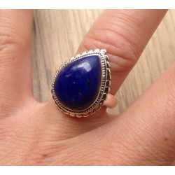 Zilveren ring gezet met Lapis Lazuli ring maat 18 mm
