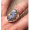 Zilveren ring gezet met Boulder Opaal maat 17.3 mm