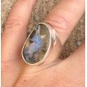 Zilveren ring gezet met Boulder Opaal maat 17.3 mm