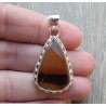 Zilveren hanger met Montana Agaat gezet in bewerkte setting