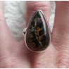 Zilveren ring met druppelvorm Pilbara Jaspis maat 17.3 mm