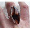 Zilveren ring met marquise Montana Agaat ring maat 18.5 mm
