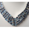 Zilveren ketting gezet met blauwe Topazen