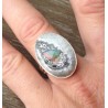 Zilveren ring gezet met Ethiopische Opaal ring maat 19 mm