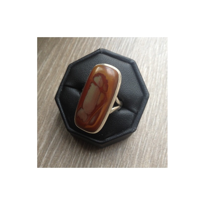 Zilveren ring rechthoekige Noreena Jaspis maat 17.3 mm