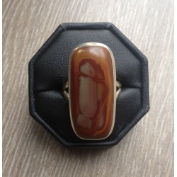 Zilveren ring rechthoekige Noreena Jaspis maat 17.3 mm