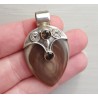 Zilveren hanger met Imperial Jaspis en twee ronde Smokey Topazen