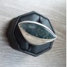 Zilveren ring gezet met ovale Mosagaat maat 18 mm