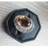 Zilveren ring met Citrien gezet in bewerkte setting 17.3 mm