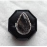 Zilveren ring met Toermalijnkwarts in bewerkte setting 19 mm