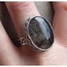 Zilveren ring met Toermalijnkwarts in bewerkte setting 19 mm