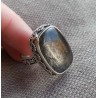 Zilveren ring met Toermalijnkwarts bewerkte setting 18 mm